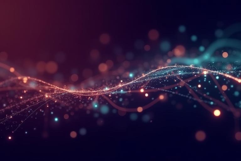 Abstract image representing data flow or analysis.